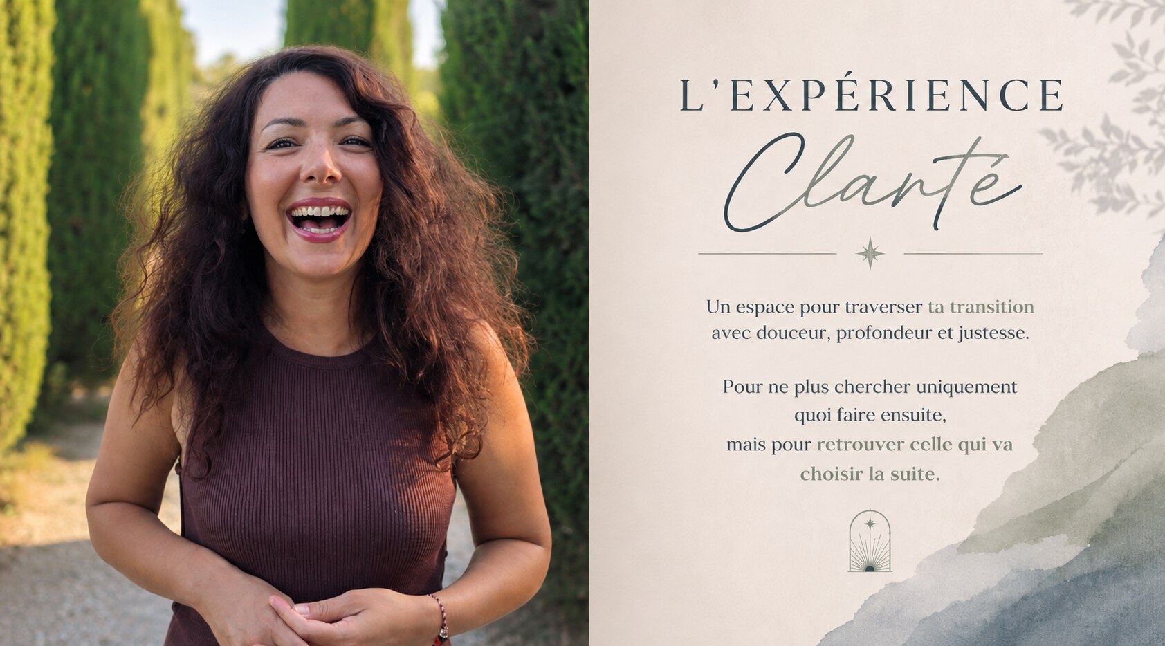 Laurédanne Roman présente l’Expérience Clarté, un espace pour traverser sa transition avec douceur et retrouver celle qui choisira la suite.